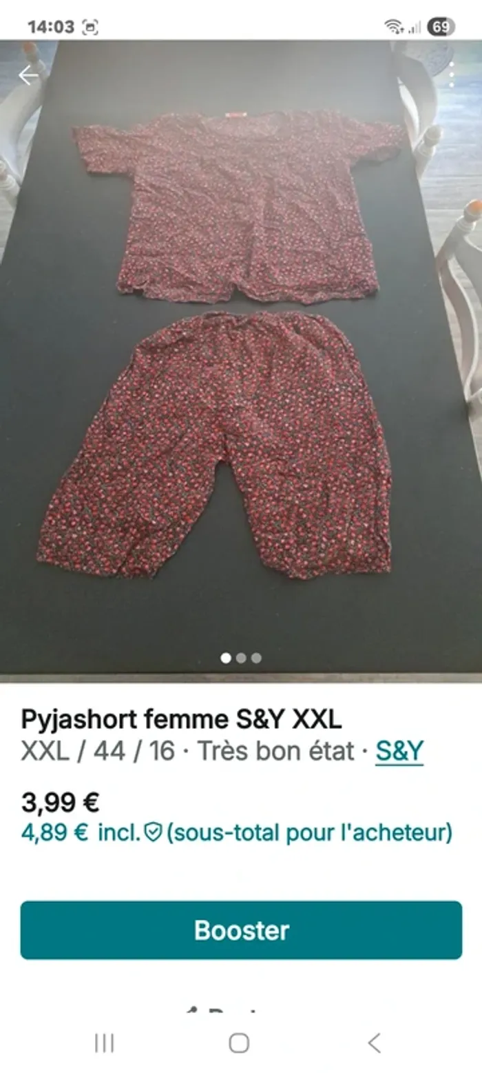 Pyjashort femme S&Y XXL - photo numéro 4