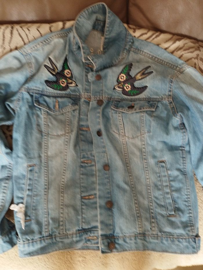Veste jean brodee