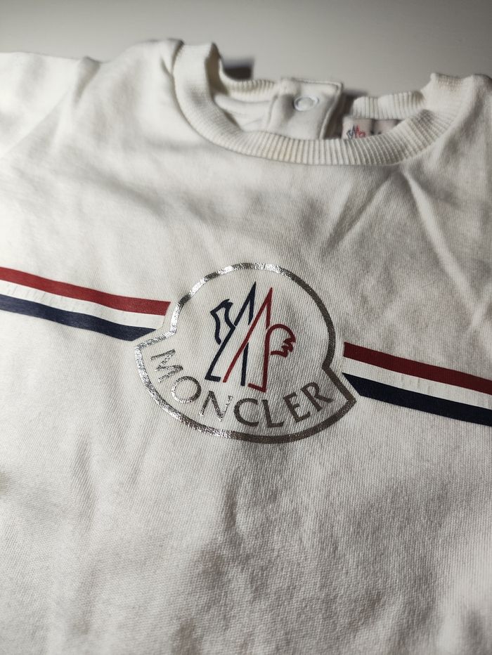 Moncler 1 à 3 mois 55 cm Blanc Tricolore - photo numéro 2
