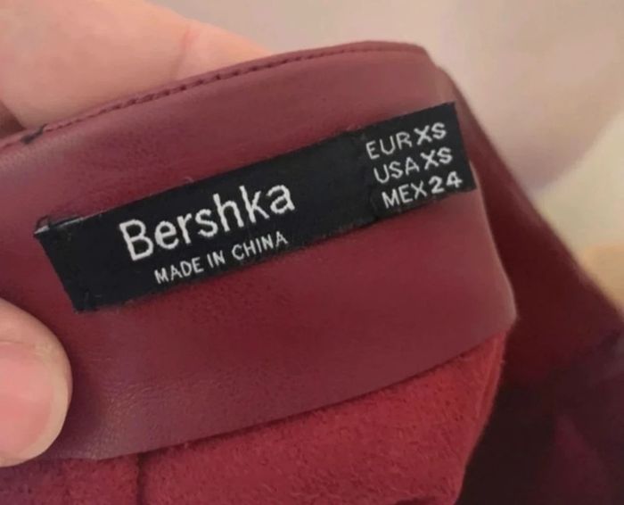 Jupe similicuir, bordeaux, Bershka - photo numéro 7