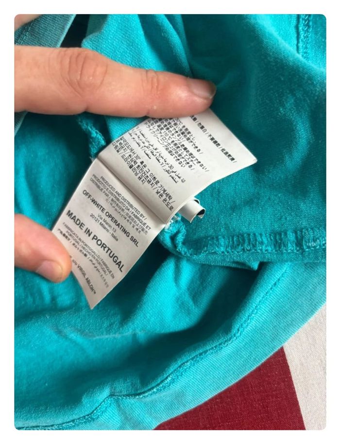 T-shirt Off White taille S/M vert menthe - photo numéro 8