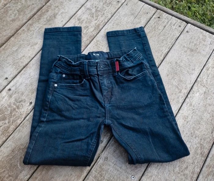 Jean foncé tape à l'œil slim taille 9 ans - photo numéro 5