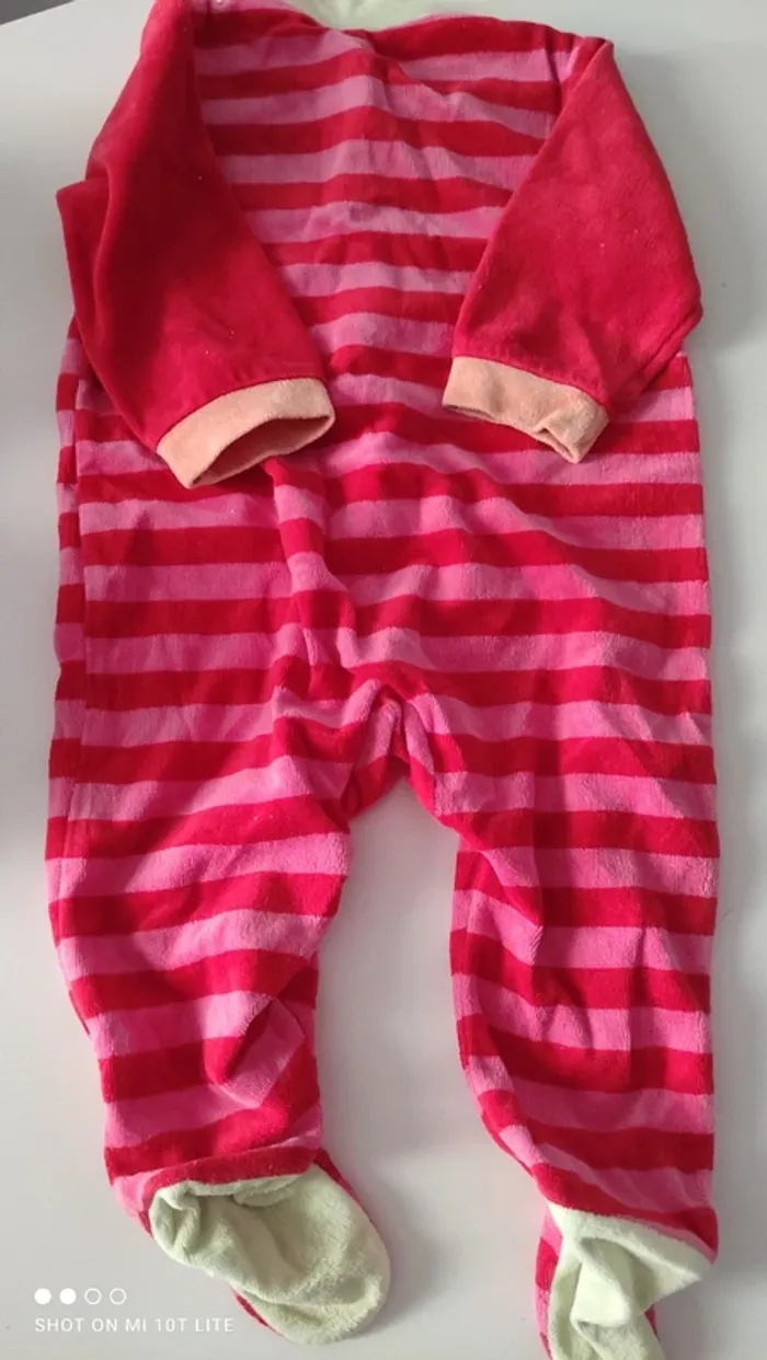 Pyjama rayé rose motif animaux C&A - photo numéro 6