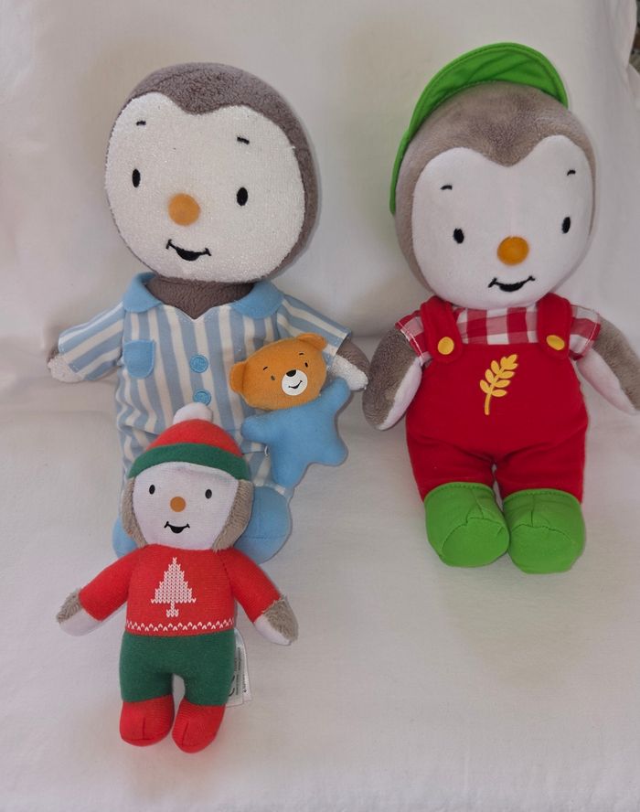 Lot de 3 peluches T'choupi - Jemini
