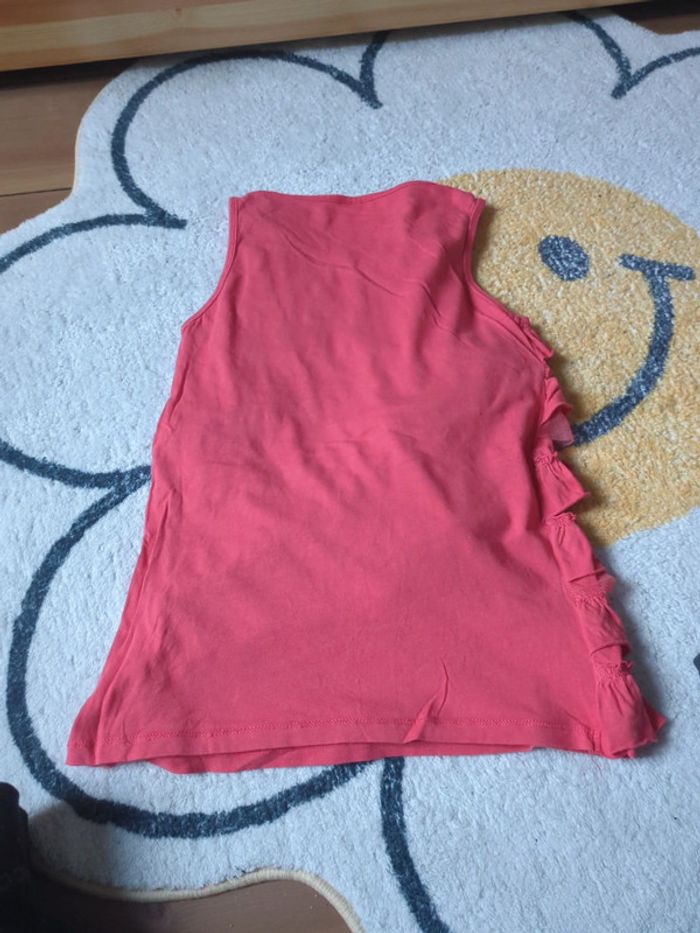 T-shirt long tunique débardeur rose volant tulle 7-8 ans zara - photo numéro 3