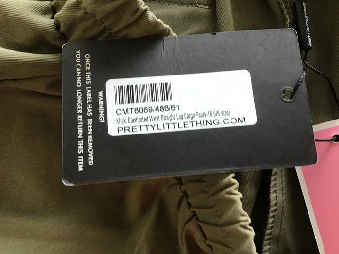Pantalon "cargo" kaki taille élastique noté taille 16 UK = XXl, verifiez les mesures - photo numéro 5