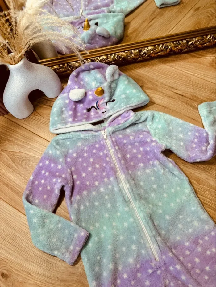 Taille 4 ans combinaison pyjama fille Influx turquoise lila * licorne * 🦄 - photo numéro 3