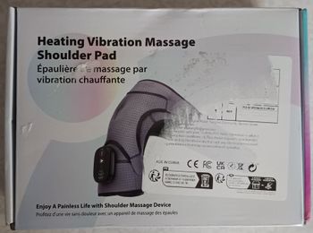 Masseur Couleur Noir Néoprène Respirante épaule chauffant vibration Neuf