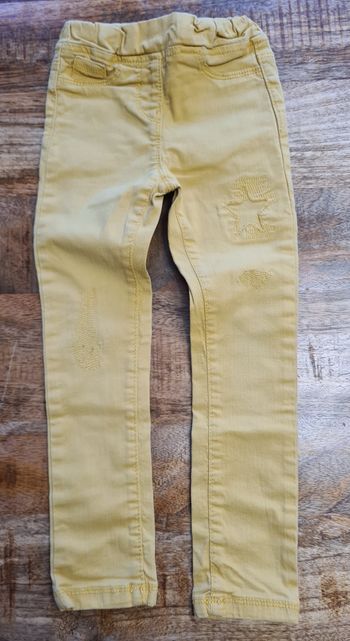 Jeans slim skinny 4 ans jaune TAO
