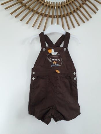 Combishort marron dpam 18mois