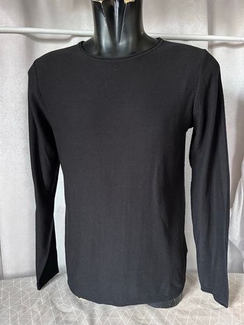 Pull fin noir coton M H&M