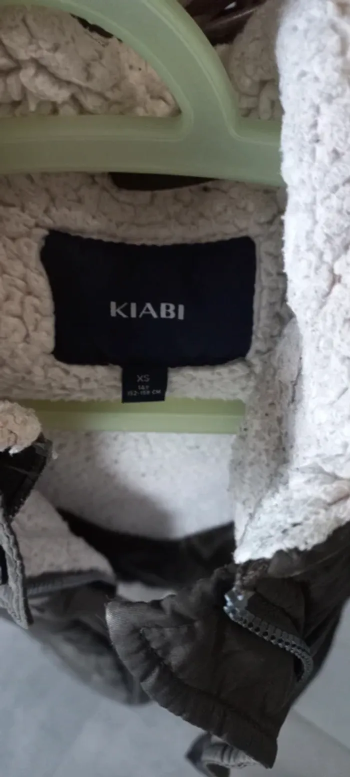 Manteau parka TBE taille XS vert kaki - photo numéro 2