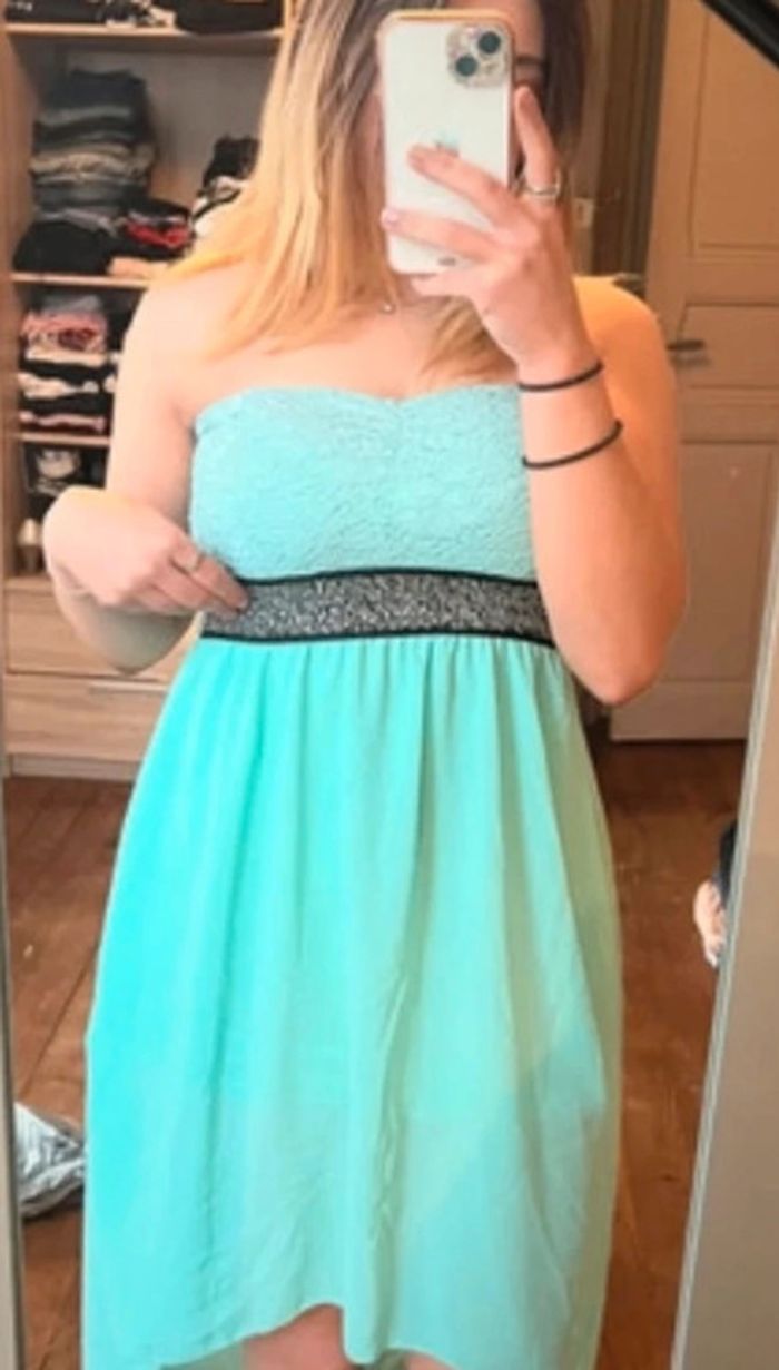 Robe bustier turquoise Neuf - photo numéro 3