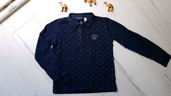 Polo okaidi bleu marine garçon 8ans cérémonie ou autre - photo numéro 2