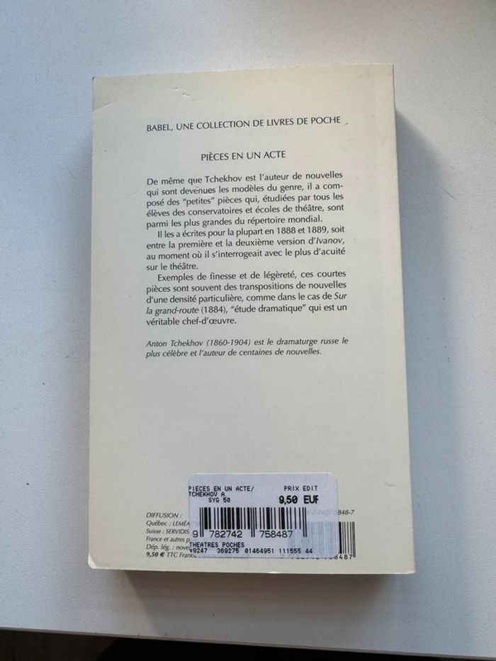 Pièce de théâtre Anton Tchekhov pièces en un acte - photo numéro 3