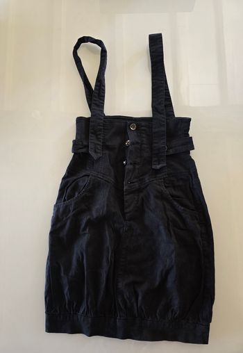 Jupe jeans noire taille haute