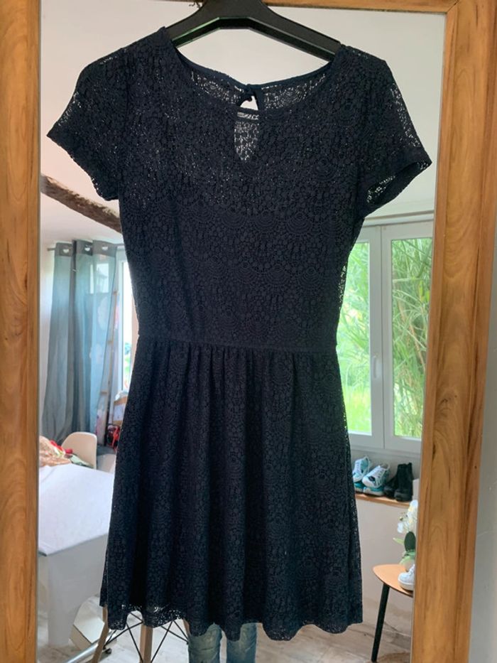 Robe été dentelle Bleue marine taille 36 - photo numéro 10