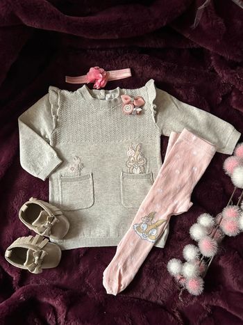 Robe pull/ collant assorti 68 cm