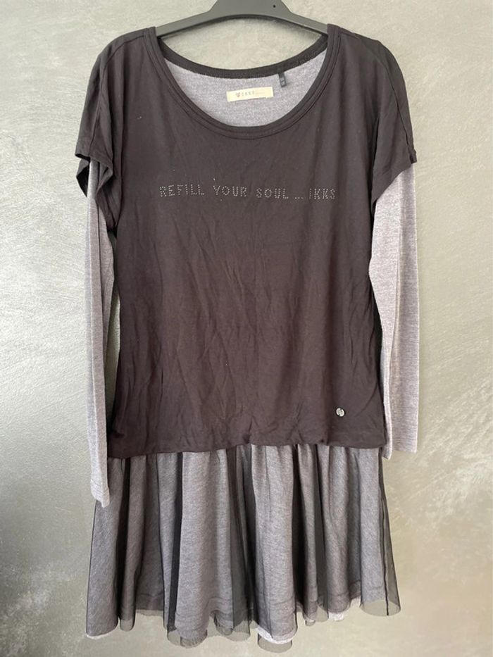 Robe grise et noir fille - photo numéro 2