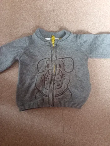 Gilet 9 mois avec un chien