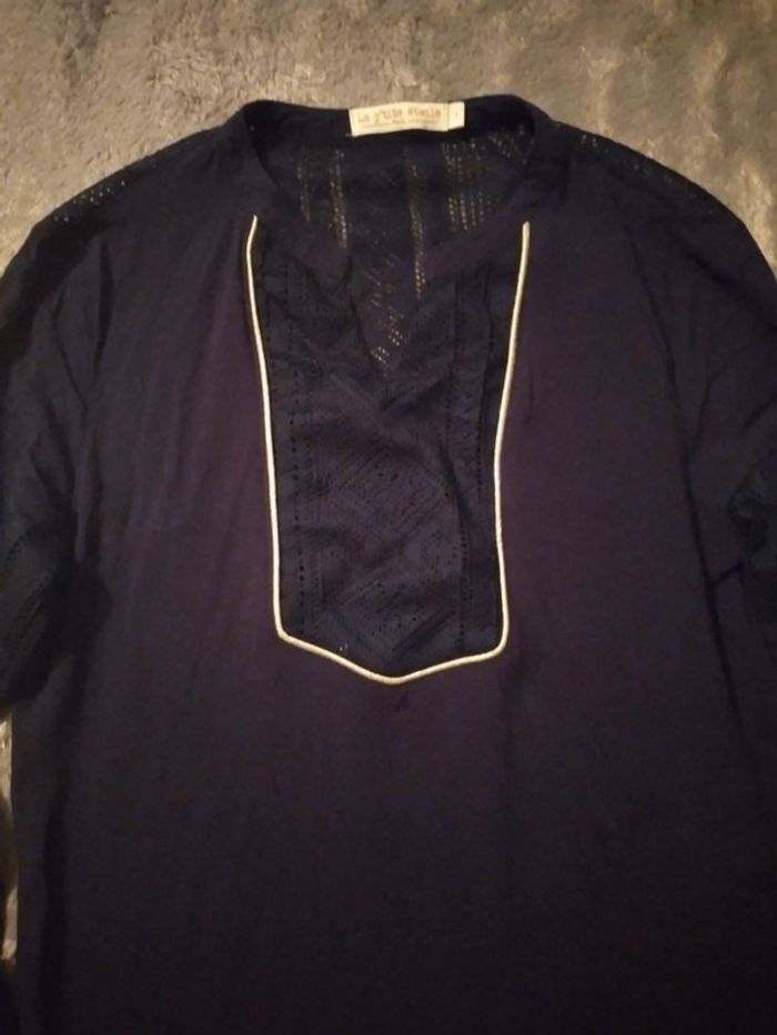 Tunique bleu marine mi longue - photo numéro 3