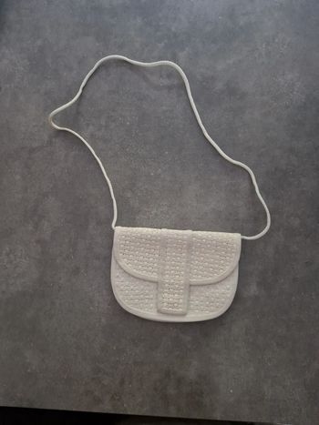 Sac bandoulière femme tressé blanc neuf sans étiquette