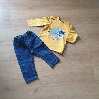 💚 Ensemble tee-shirt ML jeans Obaïbi/Tissaia 12 mois #emyfleury_12moisgarçon