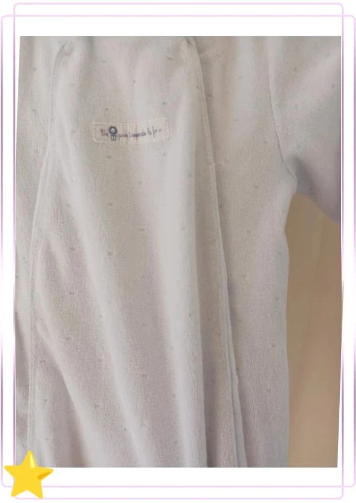 Pyjama velours bleu clair Obaibi 6mois 67cm - photo numéro 2