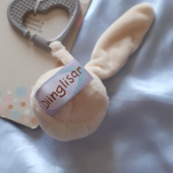 Neuf: Doudou Lapinou/anneau dentition *bruit papier froissé - photo numéro 2
