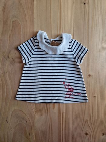 T-shirt Petit Bateau 12 mois imparfait