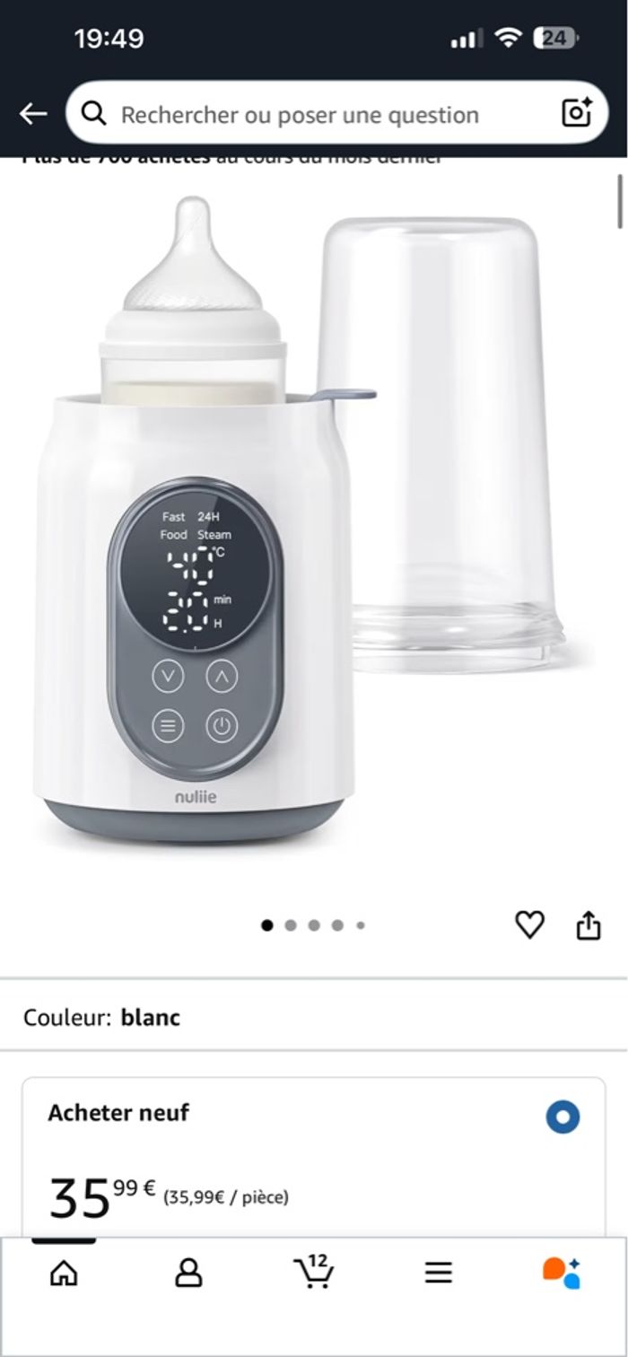 Chauffe biberon Nuliie 10 en 1 - photo numéro 2