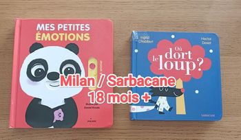 LOT : 2 livres cartonnés à animer 18 mois +