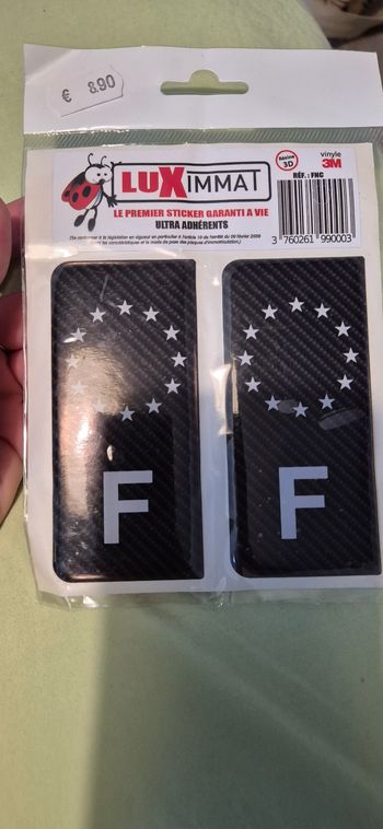 Autocollant plaque d'immatriculation