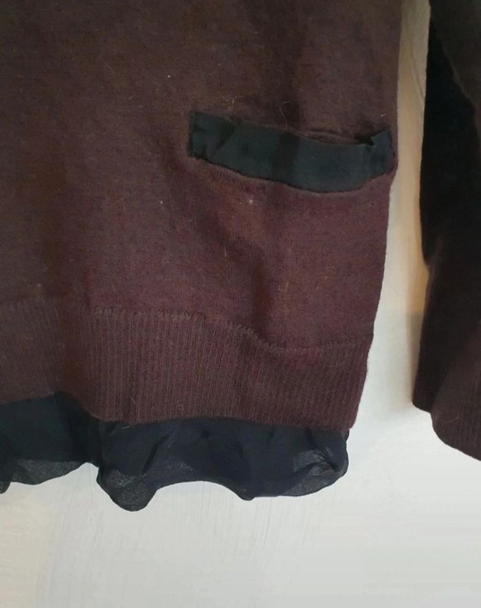 Pull marron noir comptoir des cotonniers taille xs - photo numéro 4