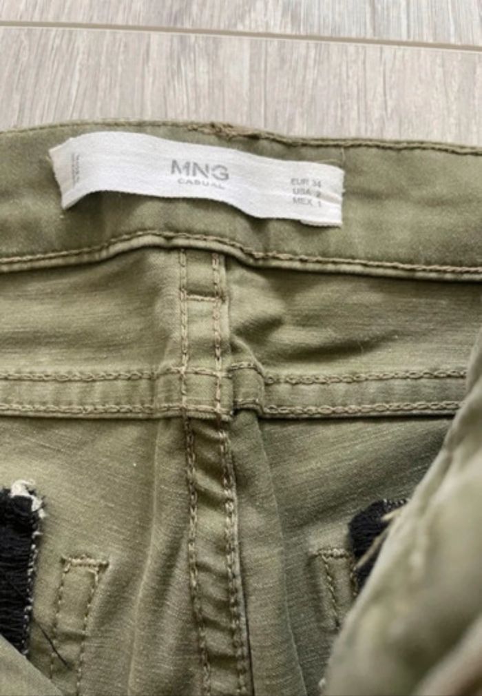 Pantalon kaki Mango Taille XS - photo numéro 3