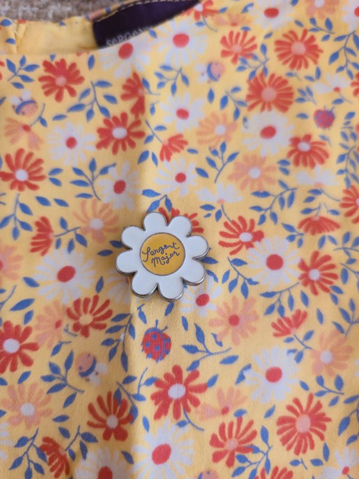 Robe fleurie jaune et orange collection "Le petit bal fleuri" Sergent Major 2 ans - photo numéro 3