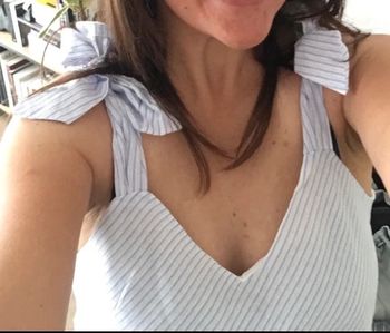 Top rayé à bretelles