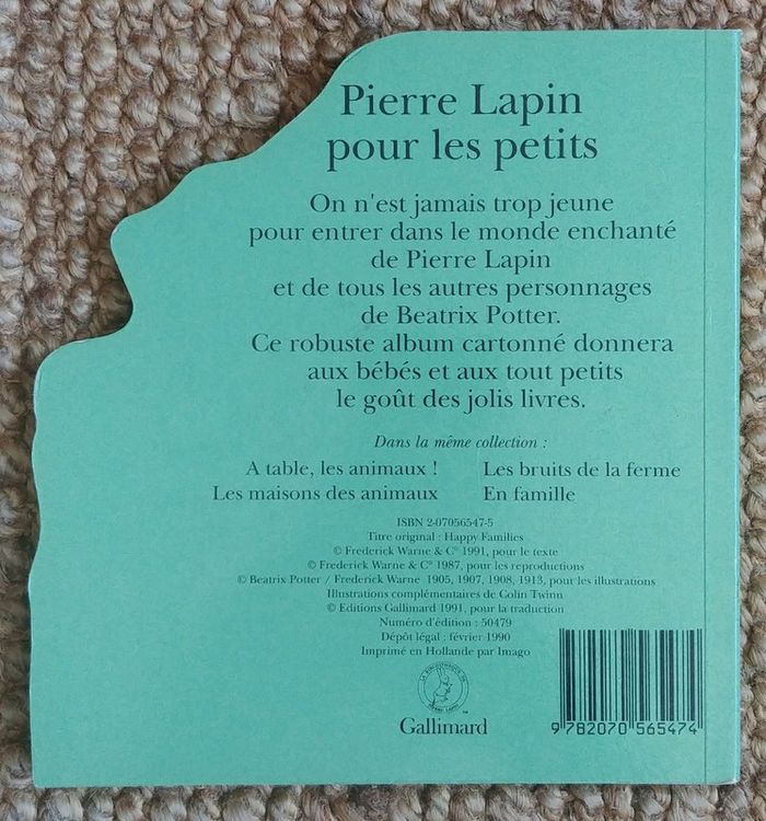 albums enfants premier âge, collection Beatrix Potter - Pierre Lapin pour les petits (1991) - photo numéro 8