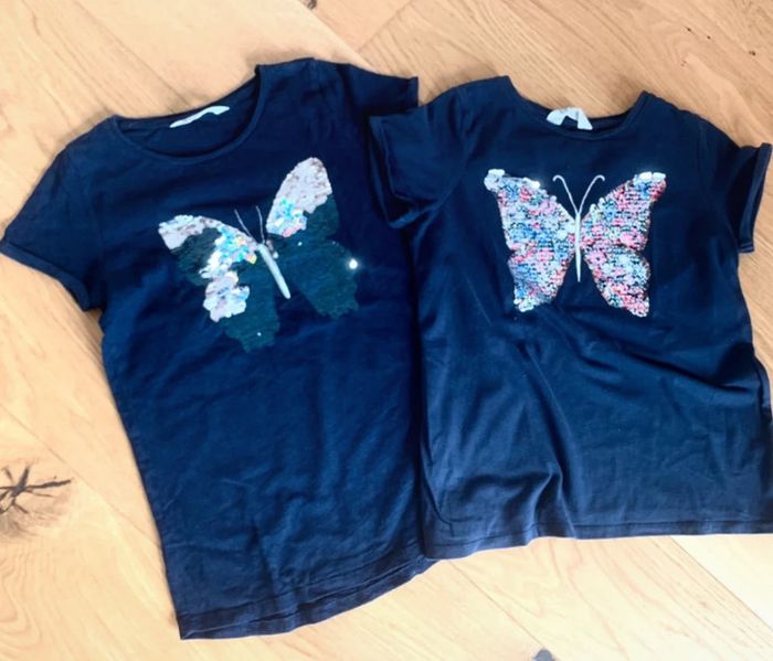 Lot de 2 t-shirts H&M 8/10 ans
