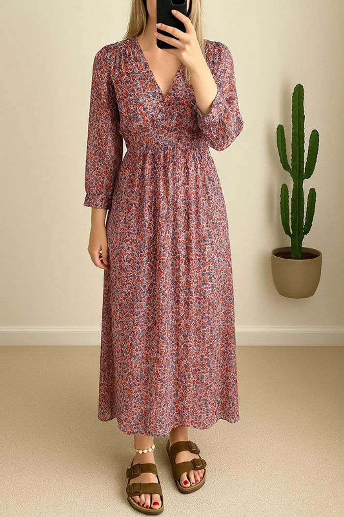 Robe longue fleurie multicolore Opullence Paris taille S