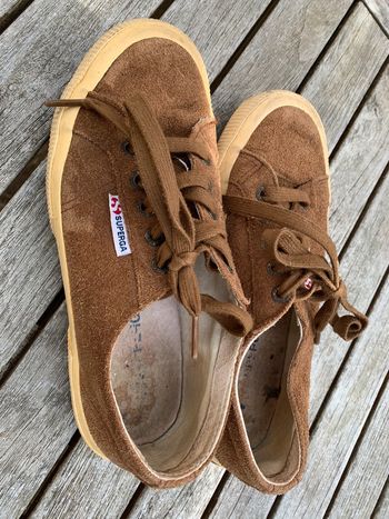 Basket superga 36 daim marron (165)