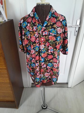 Chemise vintage manche courte fleurie wing Wonder woman