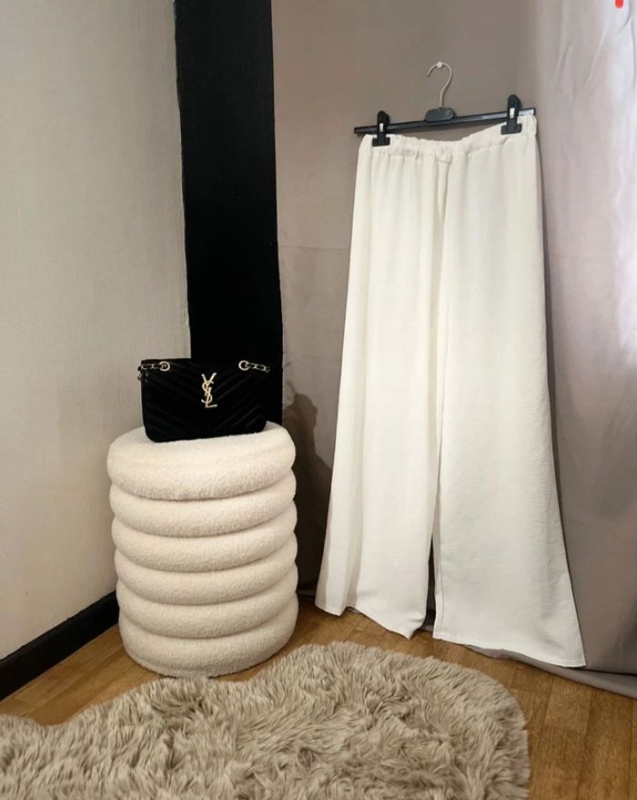 Pantalon blanc large