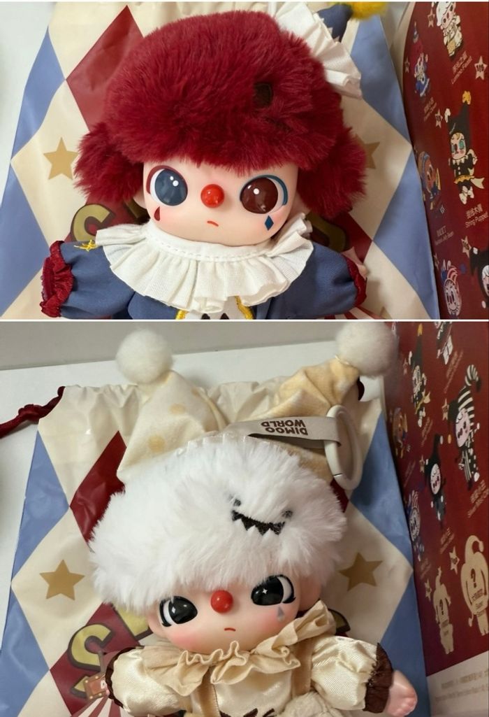 Lot 2 fame clown et lumino Dimoo