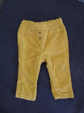 Pantalon moutarde en velours 6 mois tao