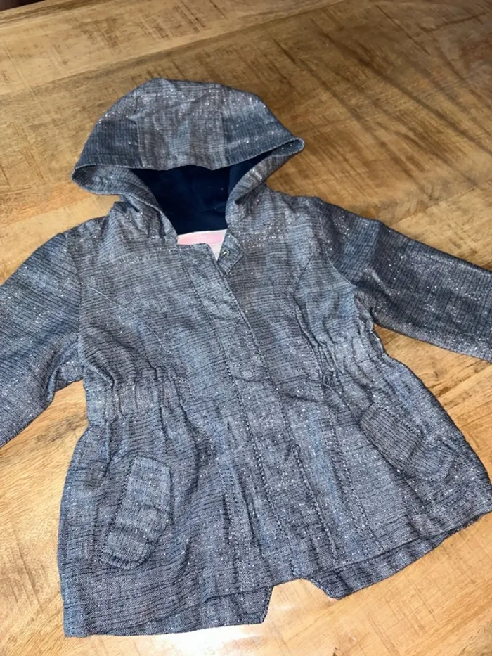 Parka fin bébé fille