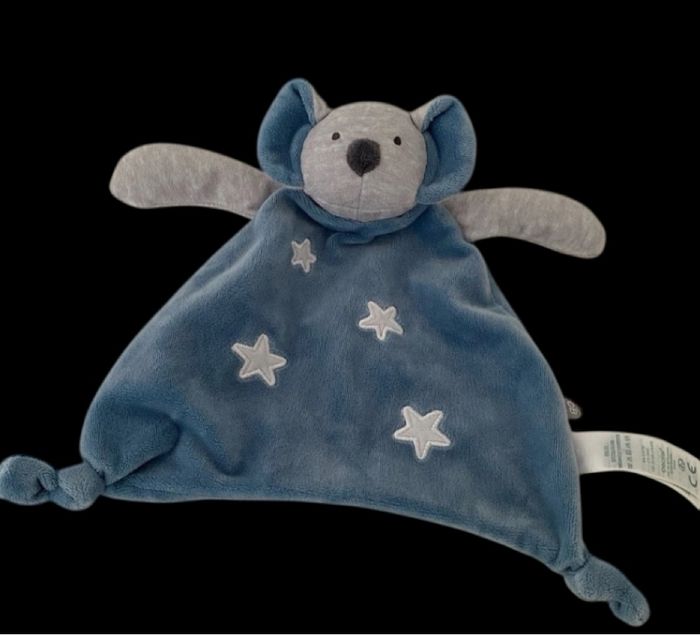 ❤️B4596 Doudou plat Mouchoir Koala OKAIDI OBAIBI gris Bleu étoiles