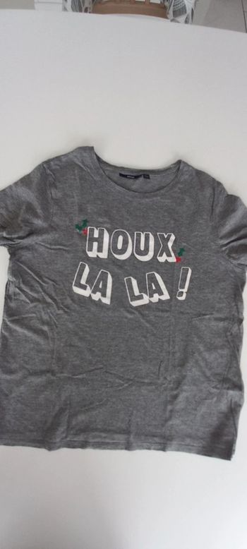 Tee-shirt gris manches courtes femme 🚺