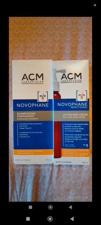 ACM Laboratoire Dermatologique
Lot Novophane Traitement Anti-Chute Shampooing + Lotion