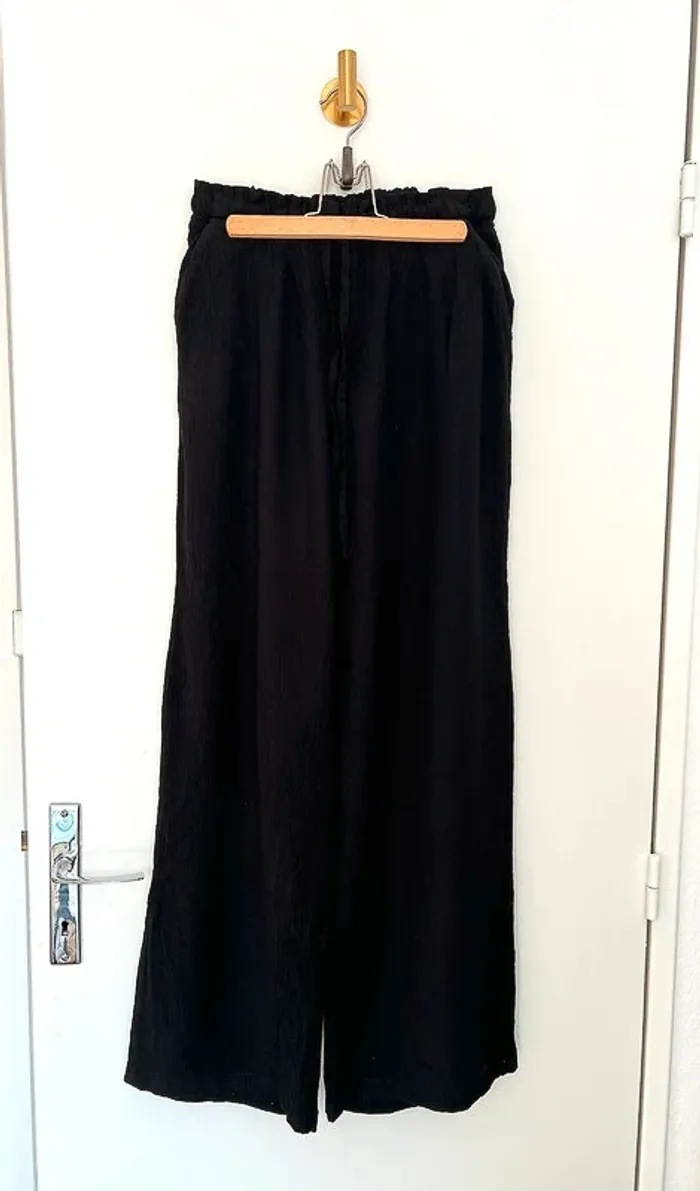 Pantalon à jambes larges plissé Primark taille L (taille petit) - photo numéro 3